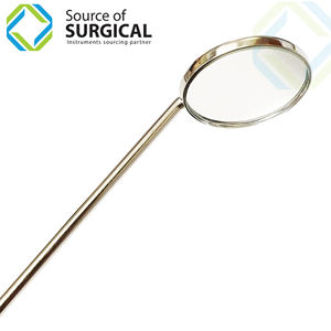 Espejo dental laríngeo de acero de 24mm de alta calidad con mango para uso en los dedos - Product Image 3