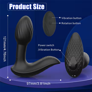 Waterproof <b>USB</b> 9 Modes Remote Control Vibrating Butt <b>Plug</b> Anal Prostate Massager Rotating Anal <b>Plug</b> - Product Image 2