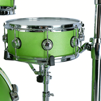 Batterie de percussions 5 pièces robuste en métal et bois pour débutants avec coque en peuplier, 3 cymbales, quincaillerie complète et tabouret pour la pratique des adultes
