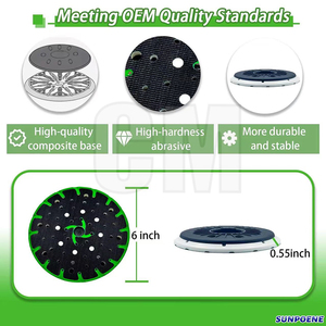 آلة صنفرة كهربائية عشوائية المسار متوافقة مع قرص فيستول 202461 RO 150 FEQ مقاس 6 بوصات (150 مم)، وسادة صنفرة ناعمة، مقاس M - Product Image 6