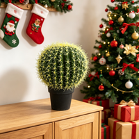 Plante en pot artificielle moderne en gros, cactus bonsaï boule, résistante à l'eau, en plastique, petite décoration de table pour anniversaire et décoration intérieure