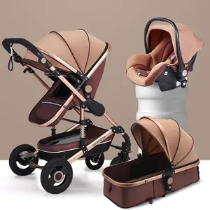 Purorigin baby carriage one hand fold system oxford material foldable baby carriage Baby stroller 3 in 1 with EN1888 3in1