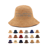 Chapeau de soleil cloche de luxe en raphia naturel pour femme, style bob en paille crochetée, avec logo personnalisé – Vente en gros