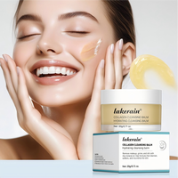 Crème démaquillante douce OEM, étiquette privée, baume nettoyant émulsifiant pour le visage, démaquillant pour les yeux et les lèvres, pour peaux sensibles