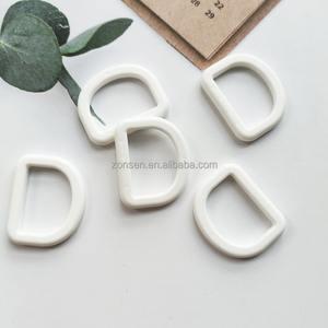 KAM <span class=keywords><strong>1</strong></span> pulgada de plástico blanco en forma de D hebilla de bucle de anillo en D hebilla ajustable para cinturones de bolsa hebilla D gruesa de 25mm - Product Image 2