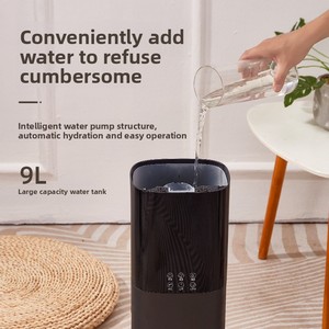 Diffuseur de parfum d'eau de refroidissement sur pied de 9 L Lt Ltr <span class=keywords><strong>Humidificateur</strong></span> d'air à ultrasons intelligent pour affichage de plantes d'intérieur - Product Image 5