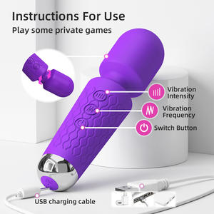 Großhandel Frauen Mini AV Wand <span class=keywords><strong>Dildo</strong></span> Leistungs starke Klitoris Vibrator und Massage gerät Mini Erotic Adult Sexspielzeug für Klitoris Vergnügen - Product Image 3