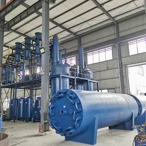 Vacuum distillation black motor oil recycling to base oil refinery machine