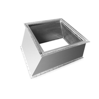 Coude rectangulaire à bride 90 degrés pour conduit d'air carré, raccord de ventilation CVC pour évacuation de fumée, taille personnalisée