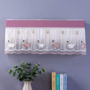 Housse de protection pour climatiseur mural de 92 pouces, élastique, anti-poussière, style moderne et minimaliste, avec bordure en dentelle - Product Image 2