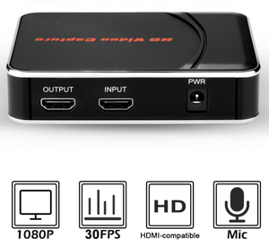 Carte de <span class=keywords><strong>Capture</strong></span> vidéo <span class=keywords><strong>EZCAP</strong></span> 1080P 30fps <span class=keywords><strong>HD</strong></span> compatible HDMI <span class=keywords><strong>Capture</strong></span> de jeu avec micro pour Blue Ray/décodeur/ordinateur/boîte de jeu - Product Image 4