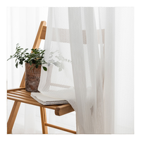 Voilages de fenêtre Innermor Leaves, blancs, transparents, 100% polyester, style européen et américain, rideaux textiles pour la maison personnalisables