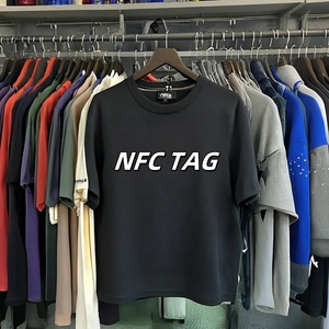 Camiseta Oversize de Lujo para Hombre con Escaneo NFC, Estilo Hip Hop, 250 GSM, Diseño Gráfico, Algodón Pesado, Personalizable, Tallas Grandes - Product Image 3