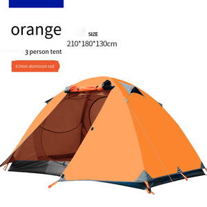 Tente de camping d'extérieur pour 2 à 4 personnes avec conception à double couche, épaissie pour la protection contre la pluie et l'ombrage, adaptée aux plages sablonneuses - Product Image 1