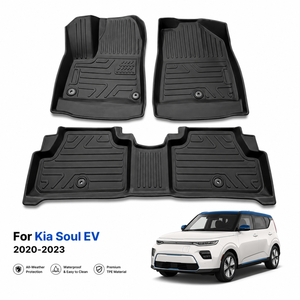 Tapis de sol de voiture en TPE écologique, personnalisés, toutes saisons, imperméables, antidérapants, 3D, à bords surélevés, pour Kia <span class=keywords><strong>Soul</strong></span> <span class=keywords><strong>EV</strong></span> 2020-2023 - Product Image 1