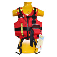 Gilet de sauvetage professionnel pour adultes à haute flottabilité, gilet PFD pour eaux vives, pour les situations d'urgence en rivière et les secours aquatiques
