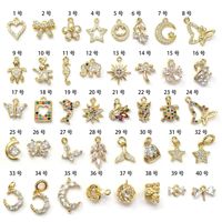 Usine en gros minuscules breloques pour la fabrication de bijoux or 14k petite étoile lune papillon coeur bijoux pendentif breloques