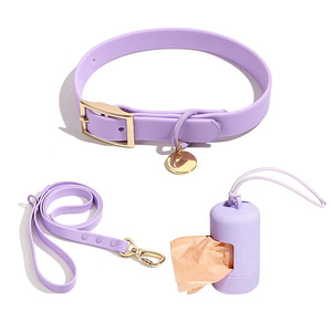 Correa de Tracción para Mascotas con Dispensador de Bolsas para Excrementos, Impermeable, con Patrón Sólido, Ecológica, de PVC, para Perros, Accesorios para Mascotas de Exterior - Product Image 2