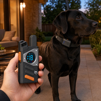 Collier de dressage pour chien avec télécommande, portée de 3280 pieds, étanche IP67, contrôle automatique/de l'aboiement, mode manuel, rechargeable, réglable pour chiens
