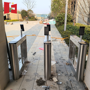 Toegangscontrolesysteem gezichtsherkenning draaipoort slagboom met slimme QR-codelezer roestvrij staal anti-tailgating - Product Image 4