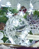 Guirlandes lumineuses de Noël en forme de flocon de neige multicolores 3M20LED, à intensité variable, IP44, alimentées par USB/batterie, style moderne, lumières d'intérieur