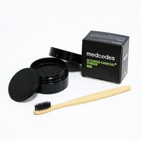 Polvo Blanqueador Dental de Carbón Natural de Color Negro de 30g, Marca Privada Personalizada