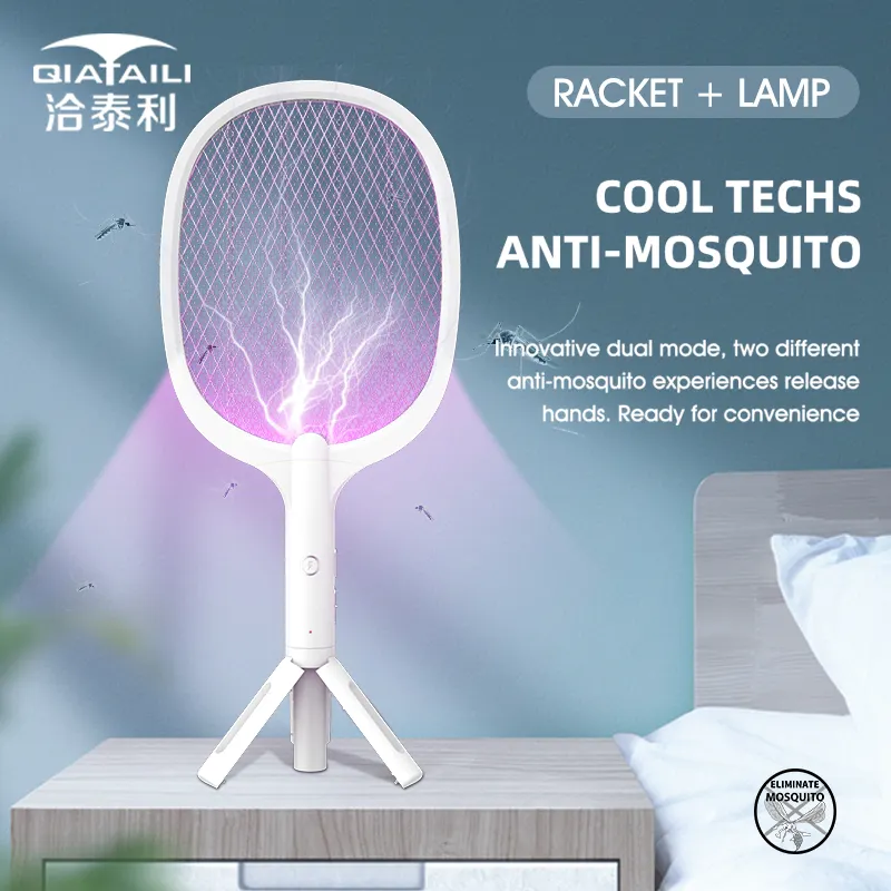 QIATAILI New arrival best mosquito killer lamp automatic mosquito catcher fly swatter 2 in 1