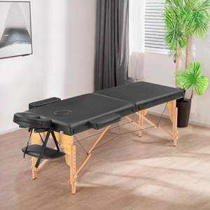 Esponja de esquina redondeada de lujo personalizada Camillas De Masajes cama de pestañas negra portátil salón de belleza cama de Spa mesa de masaje - Product Image 6