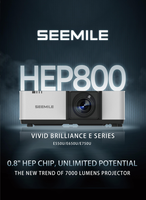 Projecteur laser portable SEEMILE E650U DLP 1080P 4K 6500 lumens pour utilisation en classe/bureau