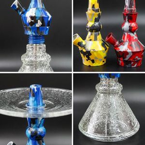 Cachimba de Vidrio Azul con Base Transparente y Soporte para Pipa de Agua, para Uso en Salones, Bares y Hogares - Product Image 2
