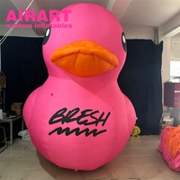 Canard gonflable rose, canard gonflable personnalisé d'événement pour l'affichage