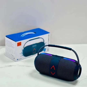 Xách tay màu xanh răng Loa mini âm thanh không thấm nước kích hoạt đèn Led Loud âm nhạc di động bên Boombox AUX máy tính DC Pin - Product Image 1