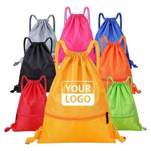 Mochila de malla con cordón, bolso de malla con cierre de cordón, mochila de malla con cordón - Product Image 6