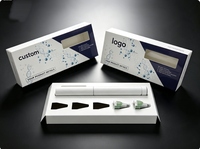 Boîtes à stylos écologiques en papier couché miniatures, personnalisées avec logo, étanches, estampage à chaud argenté pour produits de soins personnels, vente en gros