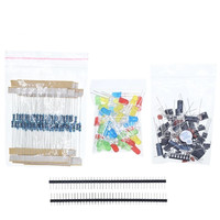 Kit Básico de componentes electrónicos para Arduino UNO MEGA2560, Raspberry Pi con resistencia de condensador de zumbador LED, novedad