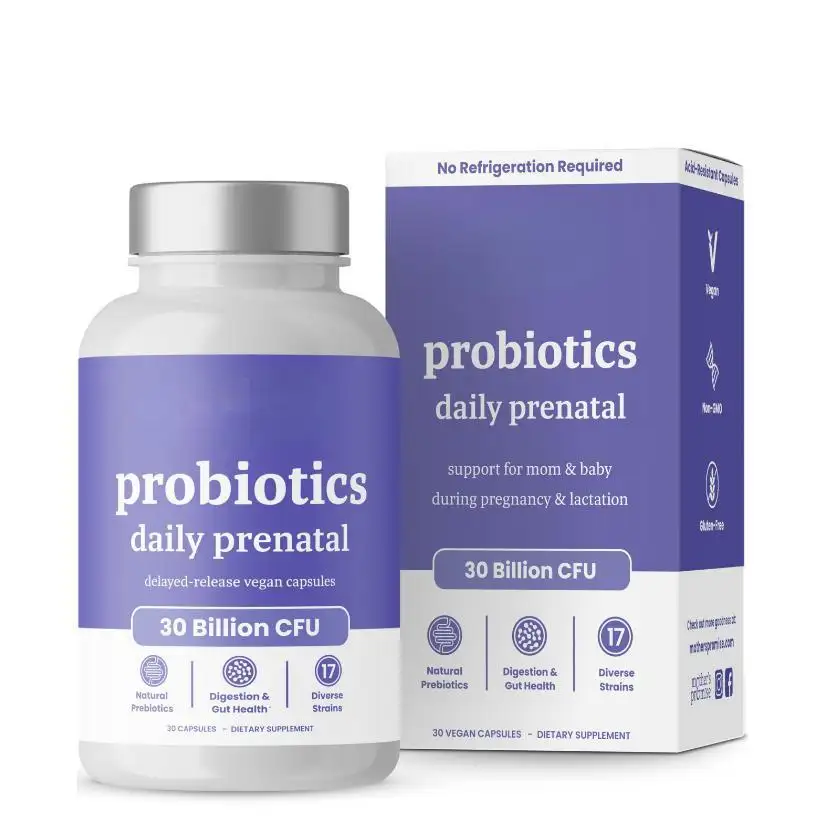 Viên nang Probiotic trước khi sinh cho phụ nữ 30 tỷ viên nang Prebiotic hữu cơ hỗ trợ tiêu hóa ruột & sức khỏe miễn dịch cho mẹ bé