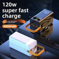 OEM ODM Power Bank 50000Mah Antarmuka Input Tipe-C Pengisian Daya Super Cepat 120W Kapasitas Besar Pengisi Daya Multifungsi untuk Berkemah di Luar Ruangan