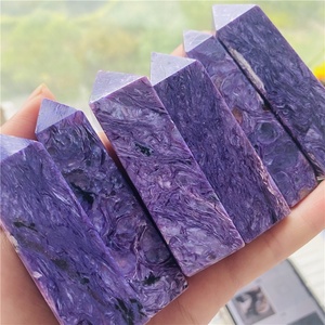 Torre de Charoita Púrpura, Cristal Pulido Natural de <span class=keywords><strong>Cuatro</strong></span> Lados - Product Image 5