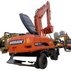 Excavatrice Doosan 210W-7 d'occasion, machine de terrassement en excellent état de fonctionnement, moteur Yanmar, roulement d'engrenage, moteur 21 tonnes 39,5 kW - Product Image 4