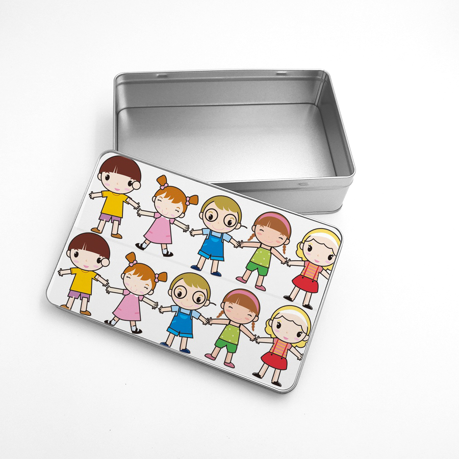 Cute cookie box metal packaging box sublimation OEM design tin box