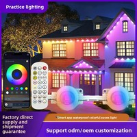 Guirlandes lumineuses RGB pour l'extérieur et l'intérieur, étanches IP65, lumières décoratives pour la cour, décoration de Noël