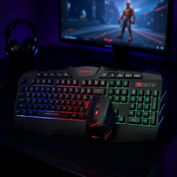 Paquete de Teclado y Ratón para Juegos Xtrike Me MK-880, Cable USB, 104 Teclas Programables, 16000 DPI, Retroiluminación LED Multicolor, Soporte para Muñeca