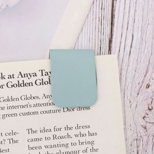 Wholesale Pu Leather Concise Magnetic Textbooks Fashion Notebook Clip Magnet Durable <b>Bookmark</b> <b>Gift</b> for Read Lovers - Product Image 1