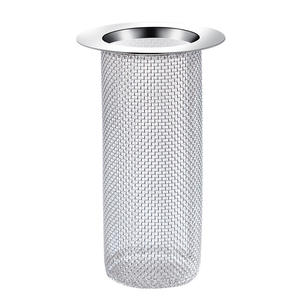 Filtro de desagüe de acero inoxidable 304, cilíndrico de 2,8 pulgadas, anticorrosión, para desagües de lavabo de baño, ajuste por compresión - Product Image 1