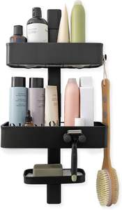 Organizador de <span class=keywords><strong>Ducha</strong></span> Higiénico Resistente al Óxido - Organizador de Baño Colgante con Estantes Ajustables, Bandejas Fáciles de Limpiar y Ganchos Magnéticos - Product Image 3