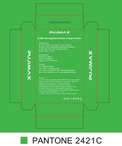 PUJIMAX Color Box Package AA AAA 4 Slots <strong>1</strong>.2V NMH <strong>Rechargeable</strong> <strong>Batteries</strong> Charger AA 2700mAh AAA 1100mAh <strong>Battery</strong> With Charger - Product Image 6