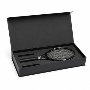 Recyclable Rigid Cardboard Magnetic Boxes Padel Racket Boxes with Embossing 2mm Thickness EPE <b>Foam</b> Tray - Product Image 1