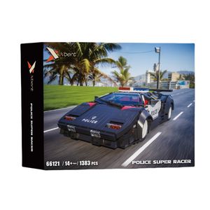 1383 pièces Xbert 66121 MOC modèle de voiture de Police assemblage éducatif petites pièces bricolage jouets pour garçons enfants cadeau blocs de construction ensembles - Product Image 2
