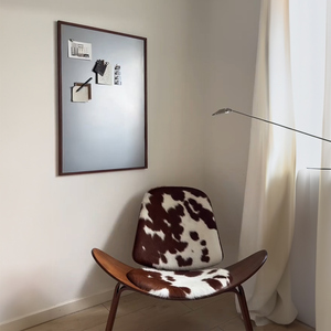 Moderna Bacheca Magnetica Minimalista Nordica Fatta a Mano in Metallo Spazzolato, Cornice in Legno per Esposizione Foto, Decorazione da Parete - Product Image 4