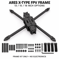 Châssis de drone FPV Warrior 13, 15 et 18 pouces, type X, pour quadricoptère, avec plusieurs options de distance entre-essieux pour l'assemblage